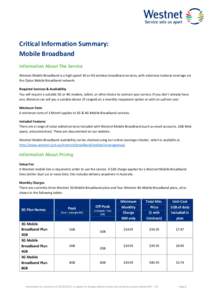Mobile telecommunications / Videotelephony / Electronic engineering / 4G / 3G / Westnet / Mobile broadband / Electronics / Software-defined radio / Broadband / Technology