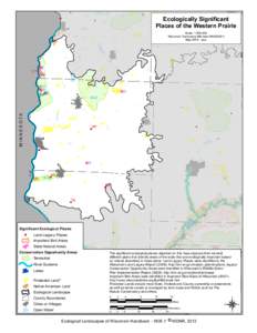 Ecologically Significant Places of the Western Prairie Scale: 1:500,000 Wisconsin Transverse Mercator NAD83(91) Map WP5 - ams