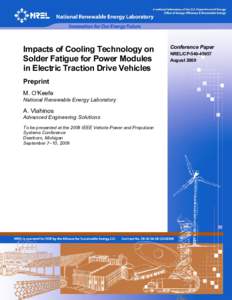 Impacts of Cooling Technology on Solder Fatigue for Power Modules in Electric Traction Drive Vehicles: Preprint
