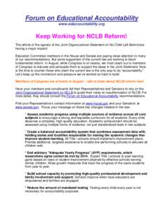 Microsoft Word - NCLB Action Alert - FEA - July[removed]doc