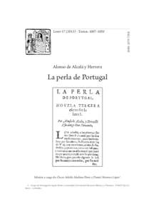 La perla de Portugal (ed. de Óscar Adolfo Medina-Pérez y Daniel Moreno López)