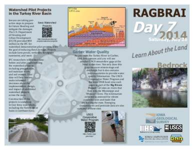 RAGBRAI  Watershed Pilot Projects in the Turkey River Basin Iowans are taking proIowa Watershed active steps to prepare