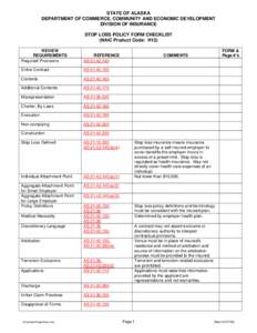 Microsoft Word - Stop Loss Policy Form Checklist.doc