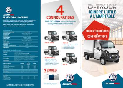 LE NOUVEAU D-TRUCK AIXAM PRO a pour objectif de vous servir vous, les Professionnels. Parce que vos métiers requièrent du volume pour transporter du matériel, des matériaux, des outils… AIXAM PRO a conçu un modèl