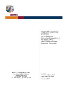 Report of Geotechnical Exploration