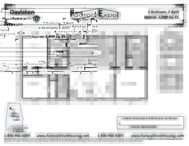 Daviston Magenta Series “Factory Direct Value”  3 Bedroom, 2 Bath