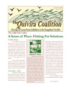 September 2002 Vol 5., No. 3 The Cliff/Gila Valley  A Sense of Place: Fishing For Solutions