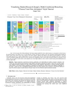 Visualizing Student Research though a Multi-Conditional Branching “Choose Your Own Adventure”-Style Tutorial Maggie Faber Fig. 1. Overview page of the Tableau dashboard. The Sankey diagram (middle left) shows student