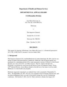 [removed]CR2454 Jose Maria De Leon, Jr. vs. The Inspector General