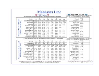 Schedule Change May 2, 2011 Manassas Line.indd