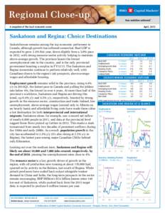 Economy of Canada / BMO Harris Bank / Saskatoon / Saskatchewan / Gross domestic product / Canada / Companies listed on the Toronto Stock Exchange / BMO Nesbitt Burns / BMO Capital Markets / Bank of Montreal