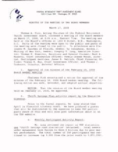 Civil service in the United States / Thrift Savings Plan / TSPTALK / Andrew Saul / Financial economics / Federal Retirement Thrift Investment Board / Investment