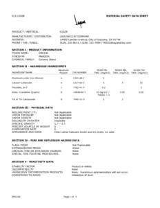 Text1 MATERIAL SAFETY DATA SHEET  PRODUCT / MATERIAL: