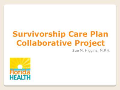 Survivorship Care Plan Collaborative Project Sue M. Higgins, M.P.H. Comprehensive Cancer Control (CCC) Program