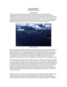 Maritime archaeology / Hanalei /  Hawaii / Kauai / Concretion / Hanalei / Copper sheathing / Underwater archaeology / Archaeology / Hanalei Bay / Geology