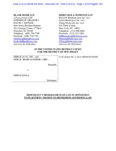 Case 2:16-cvES-MAH Document 39 FiledPage 1 of 29 PageID: 637  BLANK ROME LLP A Pennsylvania LLP STEPHEN M. ORLOFSKY DAVID C. KISTLER