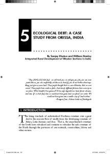 5  ECOLOGICAL DEBT: A CASE
