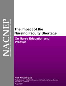 NACNEP 9th Report: The Impact of the Nursing Faculty Shortage
