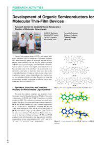 RESEARCH ACTIVITIES  Development of Organic Semiconductors for