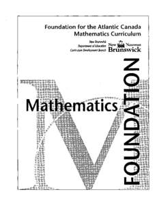 Foundation for the Atlantic Canada Mathematics Curriculum