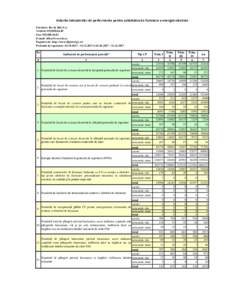 Valorile indicatorilor de performanta pentru activitatea de furnizare a energiei electrice Furnizor: Rcs & Rds S.A. Telefon: Fax: E-mail:  Pagină web: http://www.digienergy.r