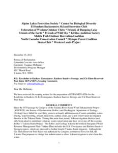 Cle Elum Lake / National Environmental Policy Act / Yakima River / Chaim Yisroel Eiss / Cle Elum / Yakima /  Washington / Reservoir / Keechelus Lake / Washington / Geography of the United States / Wenatchee National Forest