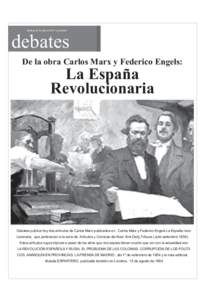 Domingo 20 de Julio de[removed]La juventud  debates De la obra Carlos Marx y Federico Engels:  La España