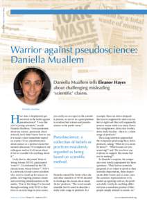 Image courtesy of Sense About Science  Warrior against pseudoscience: Daniella Muallem Im ag