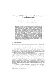 LNCSImage and Video Segmentation by Anisotropic Kernel Mean Shift