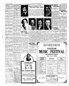 MOORHEAD DAILY NEWS. Moorhead, Minn.  Saturday, May 23, 1936. Officers of Moorhead chapter, Order of Eastern Star, are requested to meet in the Masonic hall at 2:30