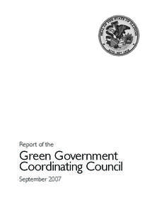 Report of the  Green Government Coordinating Council September 2007