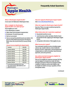 Frequently Asked Questions  What is Washington Apple Health? How do I apply for Washington Apple Health?