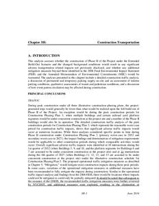 Chapter 3H:  Construction Transportation A. INTRODUCTION This analysis assesses whether the construction of Phase II of the Project under the Extended