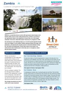 Zambia Lusaka to Livingstone and Victoria Falls Activity: Cycle  Grade: