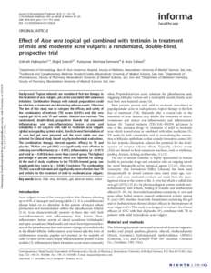 Journal of Dermatological Treatment, 2014; 25: 123–129 © 2014 Informa Healthcare USA on behalf of Informa UK Ltd. ISSN: printonline DOI: ORIGINAL ARTICLE