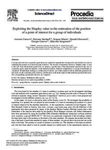 Exploiting the Shapley Value in the Estimation of the Position of a Point of Interest for a Group of Individuals