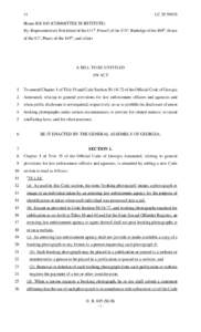 14  LC 29 5993S House Bill 845 (COMMITTEE SUBSTITUTE) By: Representatives Strickland of the 111th, Powell of the 171st, Rutledge of the 109th, Bruce