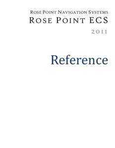 ROSE POINT NAVIGATION SYSTEMS  ROSE POINT ECS[removed]Reference