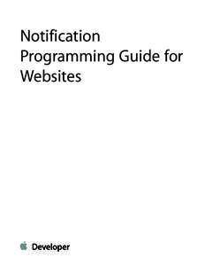 Notification Programming Guide for Websites Contents