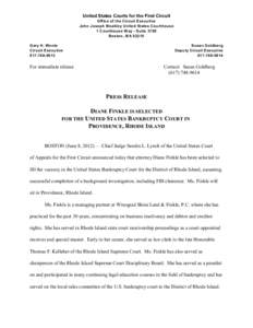 United States Courts for the First Circuit Office of the Circuit Executive John Joseph M oakley United States Courthouse 1 Courthouse W ay - Suite 3700 Boston, M A[removed]Gary H. W ente