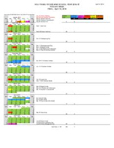 HOLY FAMILY RCSSD #140 SCHOOL YEAR[removed]FIVE DAY WEEK FINAL - April 14, 2014 Holy Family RCSSD #140 School Year[removed]Five Day Week  Sun