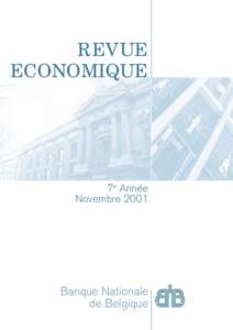 REVUE ECONOMIQUE 7e Année Novembre 2001