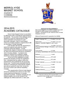 MERROL HYDE MAGNET SCHOOL 128 Township Drive Hendersonville, TN PH[removed]Fax[removed]