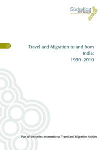 Travel and Migration to and from India: 1990–2010 Part of the series: International Travel and Migration Articles i