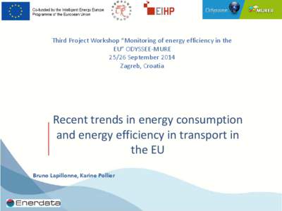Third Project Workshop “Monitoring of energy efficiency in the EU” ODYSSEE-MURESeptember 2014 Zagreb, Croatia  Recent trends in energy consumption