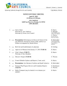 California Arts Council / Western States Arts Federation / Bullwinkel / Fresno County /  California / San Joaquin Valley / Geography of California / Fresno /  California