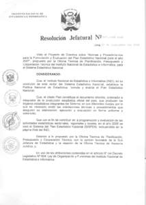 INSTITUTO NACIONAL DE ESTADISTICA E INFORMATICA ResoluciónJefatural Nq[removed]Lima,27