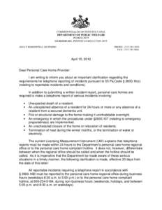 Microsoft Word - Telephone Notification of Reportable Incidents Letter.doc