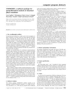 computer program abstracts SYMMODES: a software package for group-theoretical analysis of structural phase transitions  graph order-parameter displacements), which is a speci®c segment of