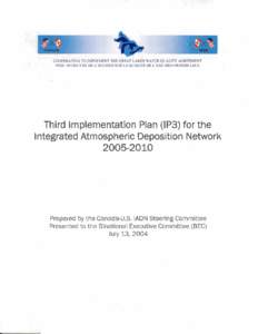 Third Implementation Plan (IP3) for the Integrated Atmospheric Deposition Network